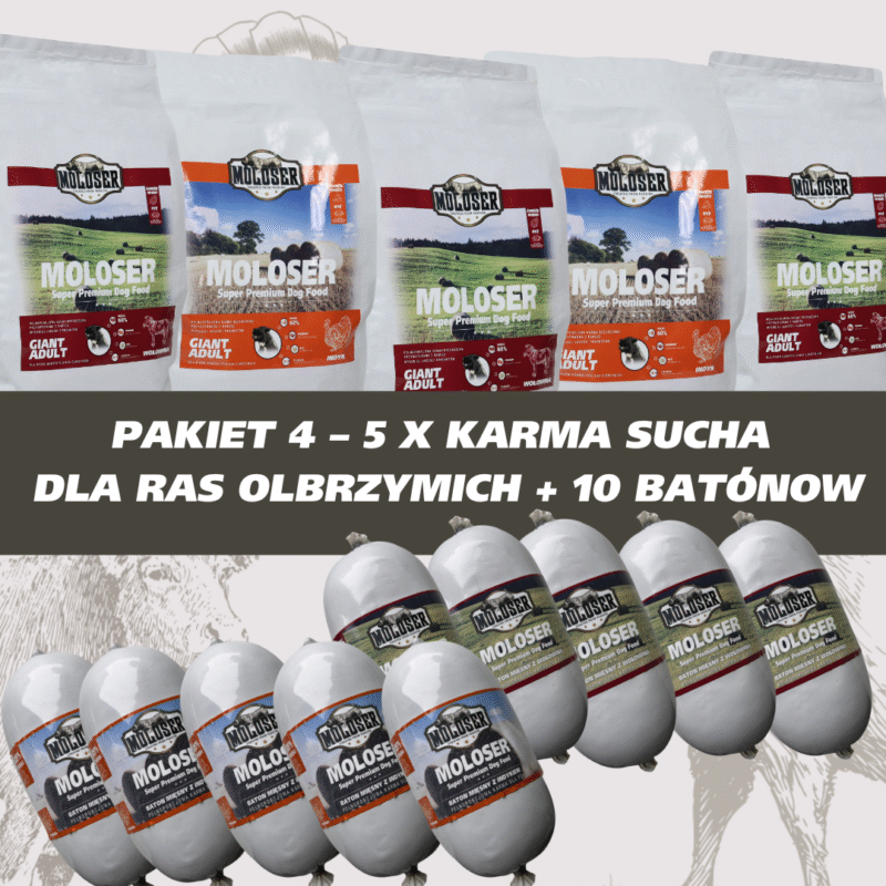 PAKIET 4 TO 5 WORKÓW Z KARMĄ SUCHĄ I 10 BATONÓW